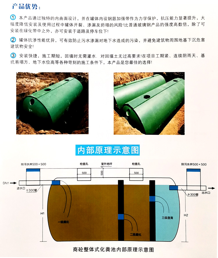 青山玻璃钢化粪池